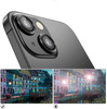  Eagle Eye Lens szkło + metalowa ramka na tylną kamerę aparat do iPhone 14/14 Plus (2 szt.) (Black)