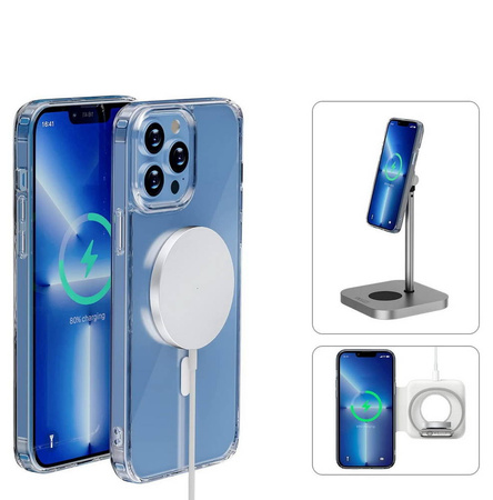 Etui D-Pro Hybrid MagSafe Case obudowa magnetyczna do iPhone 13 Pro Max (Przezroczysty)