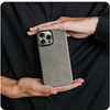 Etui D-Pro Alcantara® oryginalna włoska tkanina zamszowa obudowa z magnesem MagSafe do Apple iPhone 16 Pro Max (Dark Gray/ Ciemny Szary)