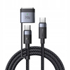 Kabel Mcdodo przewód zasilający magnetyczny 240W/140W USB-C/MagSafe3 do ładowania Apple MacBook Pro 14/16 Air 13/15 M2 M3 M4 200cm 2m (Czarny)