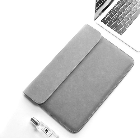 Torba D-Pro Matte Sleeve etui futerał pokrowiec miękki zamszowy Sleeve + etui na ładowarkę do laptopa Dell HP Lenovo Apple MacBook 13-14" (Różowy)