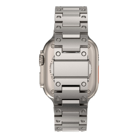 Bransoleta tytanowa Y Steel Link pasek do Apple Watch 4/5/6/7/8/9/10/11/SE/Ultra 1/2/3 44/45/46/49mm (Tytanowy)