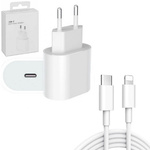 Ładowarka sieciowa zasilacz adapter USB-C 20W szybkie ładowanie PD + kabel USB-C - Lightning 100cm