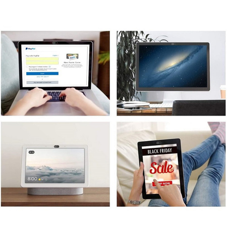 Zasłona WebCam Privacy Slider zaślepka kamery kamerki komputera laptopa tableta telefonu (Czarna)