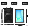 Etui D-Pro 360 Armor Strap Case obudowa pancerna z uchwytem na rękę i paskiem na ramię do Samsung Galaxy Tab S10 FE Plus 13.1" 2025 SM-X620/X626 (Czarny)