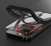 Etui D-Pro Metal Camera Hybrid MagSafe Case obudowa magnetyczna iPhone 15 Pro (Czarny/Czerwony)