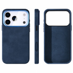 Etui D-Pro Alcantara® oryginalna włoska tkanina zamszowa obudowa z magnesem MagSafe do Apple iPhone 17 Pro Max (Navy / Granatowy)