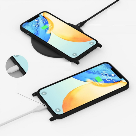 Etui D-Pro Crossbody XL obudowa pasek smycz zawieszka na ramię szyję iPhone 16e (Czarny)