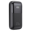 Power Bank D-Pro Dual Cable LED 2x kabel USB-C + Lightning szybkie ładowanie 22.5W QC 3.0 PD 10000mAh (Czarny)