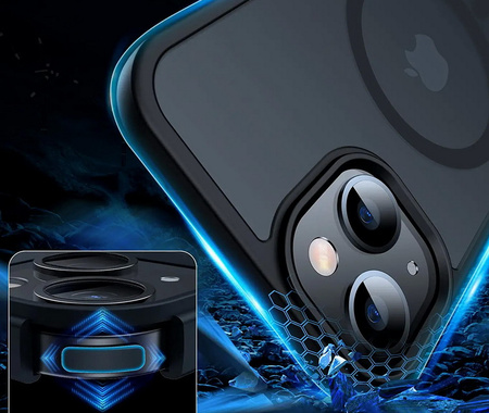 Etui D-Pro Matte Hybrid MagSafe Case obudowa magnetyczna do Apple iPhone 12 mini/13 mini (Czarny)