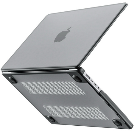 Etui Hard Case TPU+PC obudowa do Apple MacBook Air 15 M2 (A2941) / M3 (A3114) / M4 (A3241) (Biały Mat + Czarna ramka)