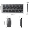 Klawiatura i mysz bezprzewodowa Bluetooth 2.4G + USB do komputera PC Mac iPad Windows Android Smart TV (Space Gray / Szary)