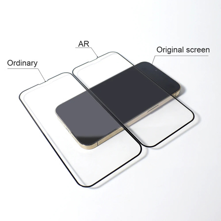 Szkło hartowane XHD AR Anti Reflective Glass szybka anty-refleksyjna przeciwodblaskowa do Apple iPhone 16 Pro (Clear / Black Frame)