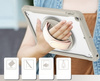 D-Pro 360 Shock V2 Strap Case etui pancerne z uchwytem na rękę i paskiem na ramię do Apple iPad 10 Gen. (2022) / 11 Gen. (2025) (Beżowy)