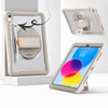 D-Pro 360 Shock V2 Strap Case etui pancerne z uchwytem na rękę i paskiem na ramię do Apple iPad 10 Gen. (2022) / 11 Gen. (2025) (Beżowy)