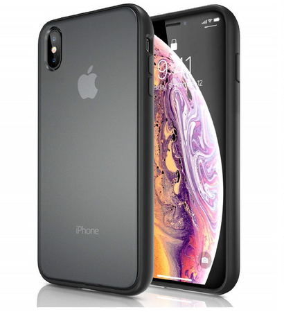 D-Pro Matte Hybrid Case Etui Obudowa iPhone XS Max (Black)