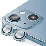 Zestaw Eagle Eye Lens szkło + metalowa ramka na tylną kamerę aparat do iPhone 13 mini/13 (2 szt.) (Blue)