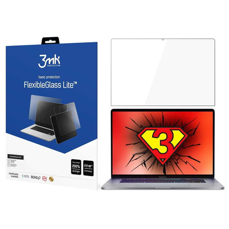 Szkło hybrydowe 3mk Flexible Glass Lite folia na ekran do Apple MacBook Pro 14 M1 A2442 (2021) / M2 A2779 (2023) / M3 A2918/A2992 (2023) / M4 A3112/A3185/A3401 (2024) / M5 A3434 (2025)