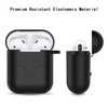 Etui D-Pro Silicone Case silikonowa obudowa z metalowym karabińczykiem do Apple Airpods 1/2 (Black)