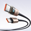 Kabel Mcdodo przewód USB-C do USB-C Type-C do szybkiego ładowania PD 100W nylonowy oplot 120cm 1.2m (Czarny/Złoty)