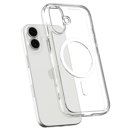 Etui Spigen Ultra Hybrid Case MagSafe obudowa mocna wzmacniana do Apple iPhone 17 (Przezroczysty/Biały)