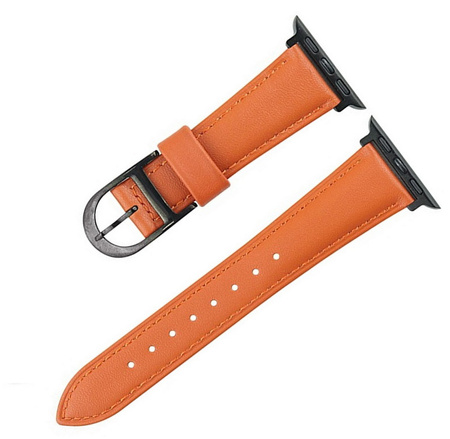 Pasek Glow Leather Band  skórzana bransoleta do Apple  Watch 38/40/41/42mm 1/2/3/4/5/6/7/8/9/10/SE (Brązowy/ Czarny)