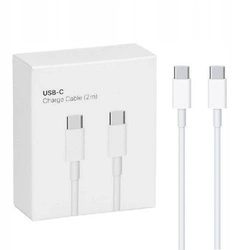 Kabel przewód szybki 60W USB-C do USB-C Typ C do MacBook 100cm 1m (Biały)
