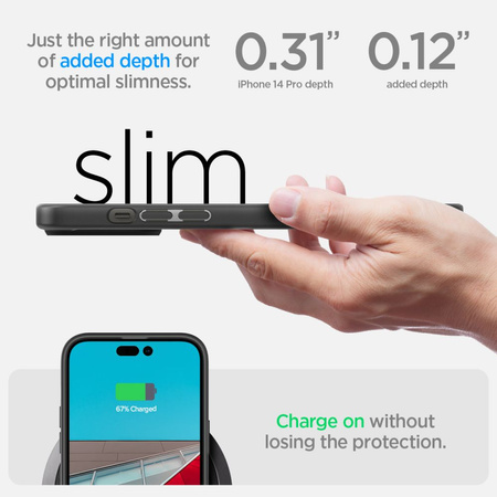 Etui Spigen Ultra Hybrid Case obudowa mocna wzmacniana iPhone 14 Pro (Matte Black)