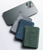 Portfel magnetyczny na karty Sancore Alcantara® oryginalna włoska tkanina zamszowa z magnesem MagSafe MagSafe Wallet do iPhone (Graphite Black)