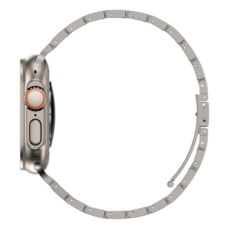 Bransoleta tytanowa Y Steel Link pasek do Apple Watch 4/5/6/7/8/9/10/11/SE/Ultra 1/2/3 44/45/46/49mm (Tytanowy)
