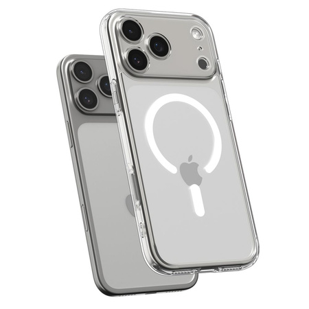 Etui Spigen Ultra Hybrid Case MagSafe obudowa mocna wzmacniana do Apple iPhone 17 Pro Max (Przezroczysty/Biały)