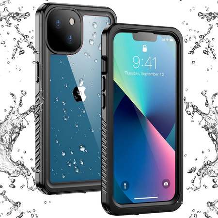 Etui D-Pro 360° Waterproof Case IP68 obudowa wodoodporna wodoszczelna pancerna do iPhone 13 Mini (Czarny)