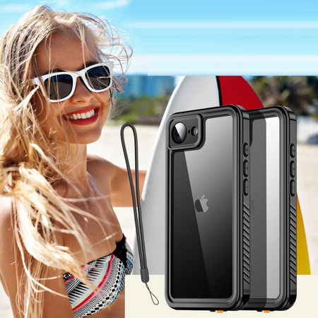 Etui D-Pro 360° Waterproof Case IP68 obudowa wodoodporna wodoszczelna pancerna do iPhone 16e (Czarny)