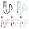 Etui D-Pro Crossbody T-Crystal Magsafe na sznurku z demontowalnym paskiem na ramię smycz na szyję do iPhone 16 Pro (Różowy)