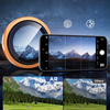 Szkło na aparat kamerę AR+AF antyrefleksyjna szybka ochronna z metalowym ringiem z aplikatorem do Apple iPhone 17 Pro / 17 Pro Max (Orange / Pomarańczowy)