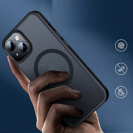 Etui D-Pro Matte Hybrid MagSafe Case obudowa magnetyczna do Apple iPhone 12 mini/13 mini (Czarny)