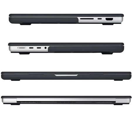 Etui Hard Case obudowa do Apple MacBook Pro 14 M1 A2442 (2021) / M2 A2779 (2023) / M3 A2918/A2992 (2023) / M4 A3112/A3185/A3401 (2024) / M5 (2025) (Czarny Mat)