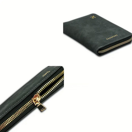 Portfel D-Pro RFID Passport Wallet bezpieczne etui na paszport, karty i dokumenty (Czarny)