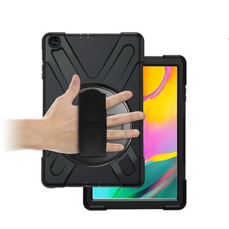 D-Pro 360 Armor Strap Case etui pancerne z uchwytem na rękę i paskiem na ramię Samsung Galaxy Tab S5E T720/T725 2019