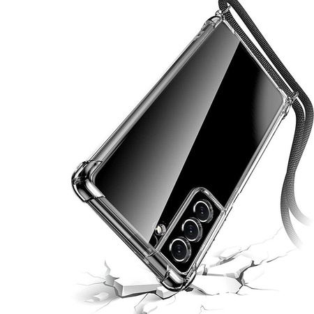 Etui D-Pro Crossbody TPU na sznurku z paskiem na ramię do Samsung Galaxy S24+ Plus (Czarny)