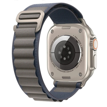 Pasek MFC Alpine X Nylon Loop Band opaska sportowa nylonowa do Apple Watch 4/5/6/7/8/9/10/SE/Ultra 44/45/46/49mm (Blue Gray / Niebieski Szary)