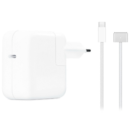 Ładowarka zasilacz sieciowy USB-C 30W PD A1882 do Apple MacBook Air 13 15 + kabel MagSafe 3 200cm
