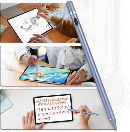 Rysik D-Pro Stylus Pen Active Pencil S7 aktywny pojemnościowy uniwersalny do ekranów dotykowych tablet telefon iOS Android Windows (Niebieski)