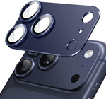 Osłona aparatu AluGlass FullCam Protector nakładka na obiektywy i wyspę aparatów z aluminium i szkła hartowanego do Apple iPhone 17 Pro (Deep Blue/ Granatowy)