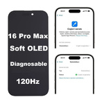 Wyświetlacz LCD Diagnosable ekran dotyk digitizer programowalny z możliwością przypisania jako oryginał do Apple iPhone 16 Pro Max (Soft OLED 120Hz)