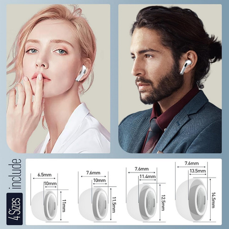 8x Gumki wkładki douszne końcówki Ear Tips do słuchawek Apple AirPods Pro 1/2 rozmiar XS/S/M/L (8 szt.)