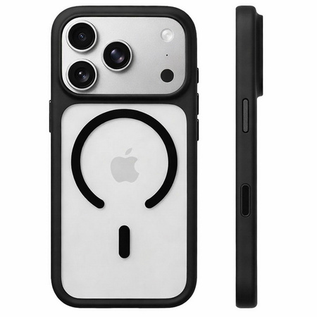 Etui D-Pro EdgePop MagSafe Case TPU+PC obudowa hybrydowa wzmacniana magnetyczna do Apple iPhone 17 Pro (Granatowy)