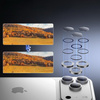 3x Szkło na aparat kamerę AR+AF antyrefleksyjna szybka ochronna z metalowym ringiem z aplikatorem do Apple iPhone 17 Pro / 17 Pro Max (Silver / Srebrny)