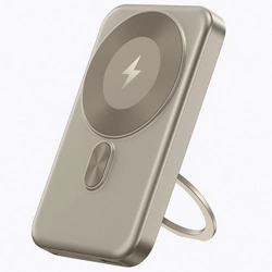 Power Bank D-Pro T3 indukcyjny magnetyczny szybkie ładowanie 22.5W PD Apple Watch AirPods iPhone MagSafe 10000mAh (Starlight Titanium / Tytanowo złoty)