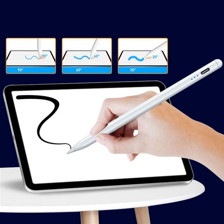 Rysik D-Pro Stylus Pen Pencil 2 Gen. Palm Rejection / Tilt Sensing precyzyjny do rysowania dla Apple iPad (2018-2025) iPad 6/7/8/9/10/11 iPad Mini 5/6/7 iPad Air 3/4/5/6/7/M2/M3 iPad Pro 11" 1/2/3/4/5/M4 iPad Pro 12.9" 3/4/5/6 iPad Pro 13" 7 M4 (Czarny)